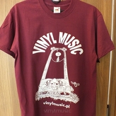 Koszulka T-shirt - vinylmusic (burgundy)