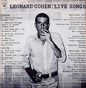 Leonard Cohen ‎– Live Songs